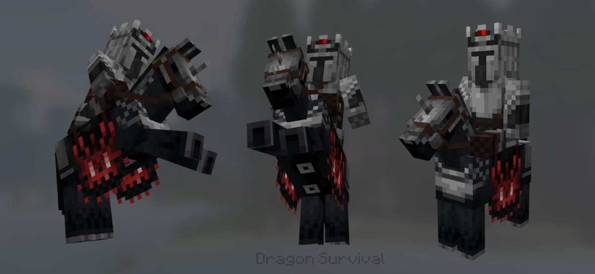 chevaliers chasseurs de dragons dans le mod Minecraft Dragon Survival