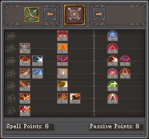 modpack Minecraft Craft to Exile 2 interface arbre de compétences classes et sorts affichés