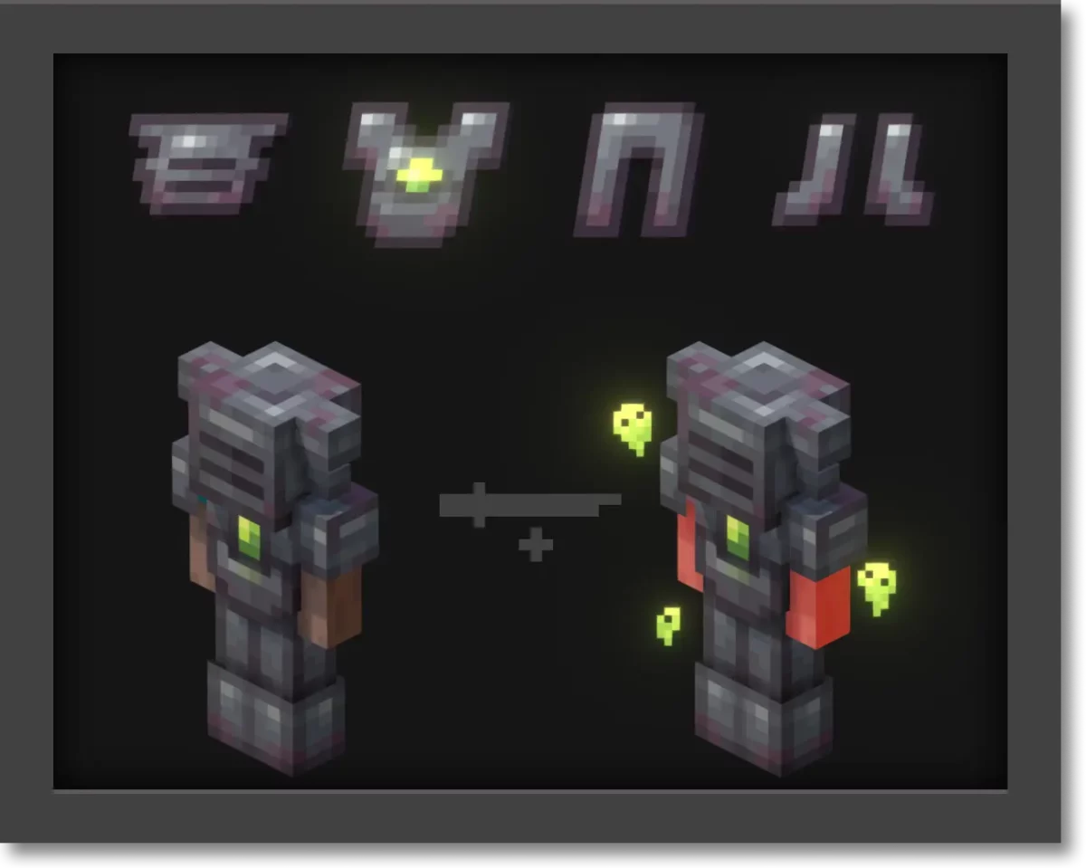 mod Minecraft Sons Of Sins montrant l’armure Remnant conçue pour résister aux incarnations des sept péchés capitaux et répartir les dégâts subis