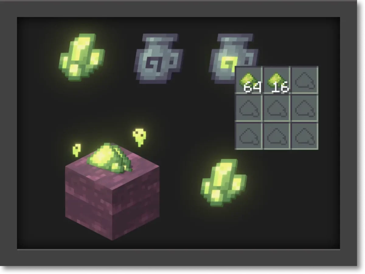 mod Minecraft Sons Of Sins montrant la cristallisation de l’Ether Ash dans le sang et son stockage dans des urnes pour alimenter les reliques