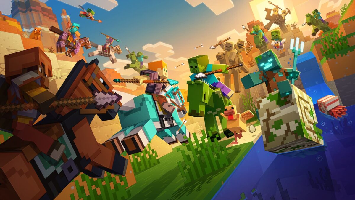 fond écran minecraft officiel mounts of mayhem