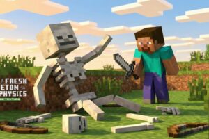 Fresh Skeleton Physics ajoute une animation physique réaliste à la mort des squelettes dans Minecraft fresh-skeleton-physics-minecraft
