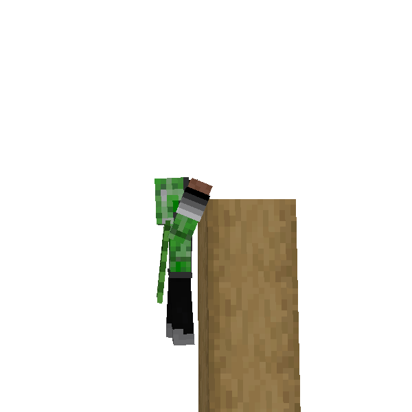 Accroche à un rebord avec la mécanique cling to cliff du mod Minecraft ParCool