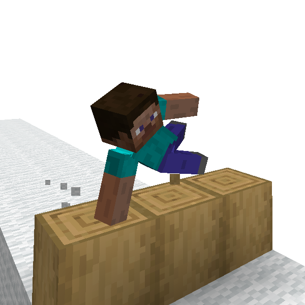 Franchissement d’obstacle avec la technique de vault du mod Minecraft ParCool