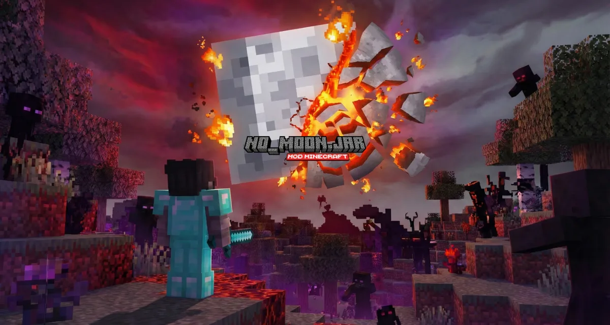 no_moon.jar est un mod d’horreur qui plonge progressivement votre monde Minecraft dans le chaos