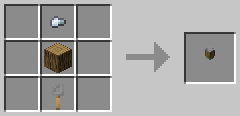 Recette de fabrication du crochet de zipline en bois du mod Minecraft ParCool