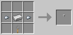 Recette de fabrication du crochet de zipline en fer du mod Minecraft ParCool