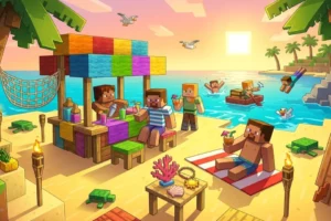 Let's Do Beachparty est un mod qui ajoute un kit de plage complet à Minecraft lets-do-beachparty-mod-minecraft