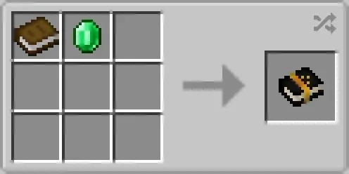 mod Minecraft Goety The Dark Arts recette d'artisanat du livre noir avec un livre et une émeraude
