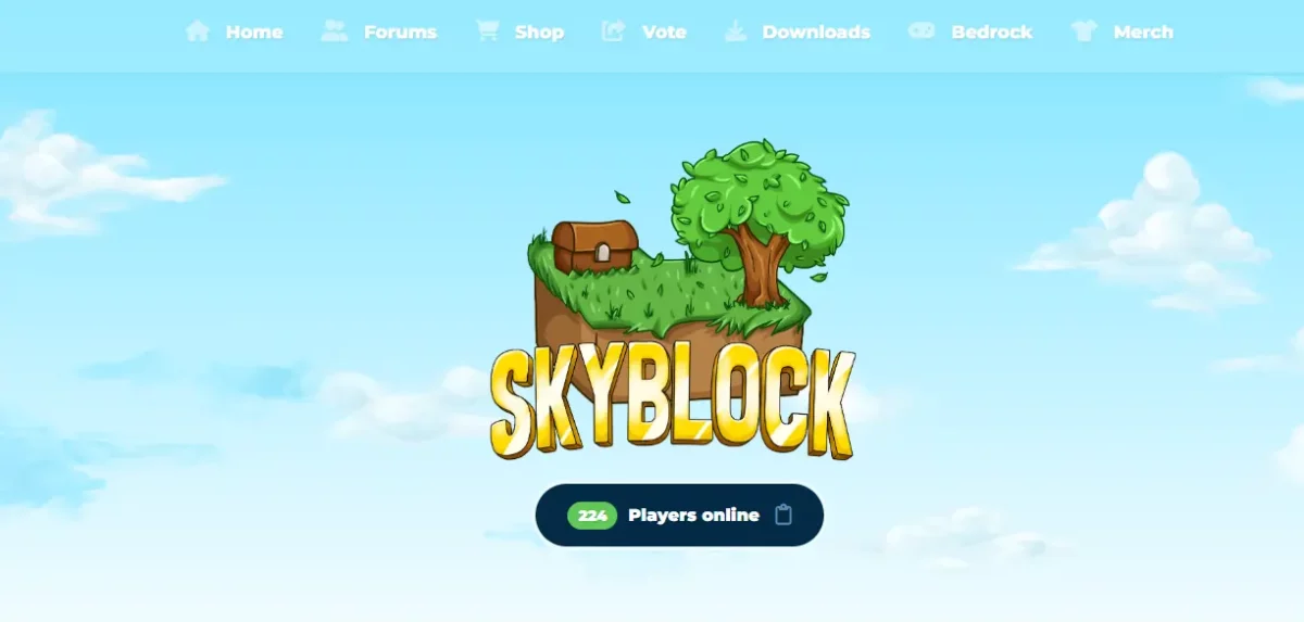 Logo du site skyblock.net qui appartient à Noobcrew.