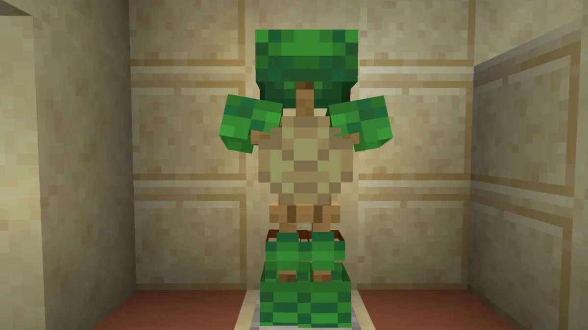 mod Minecraft Scorchful panoplie complète d'armure de tortue qui offre une résistance à la chaleur