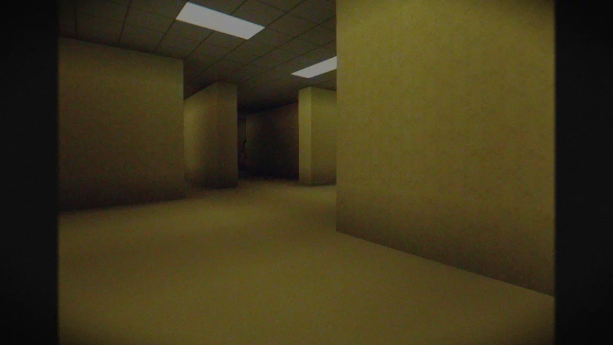 shader Minecraft Cursed Fog couloir étouffant aux allures de Backrooms dans une lumière malsaine