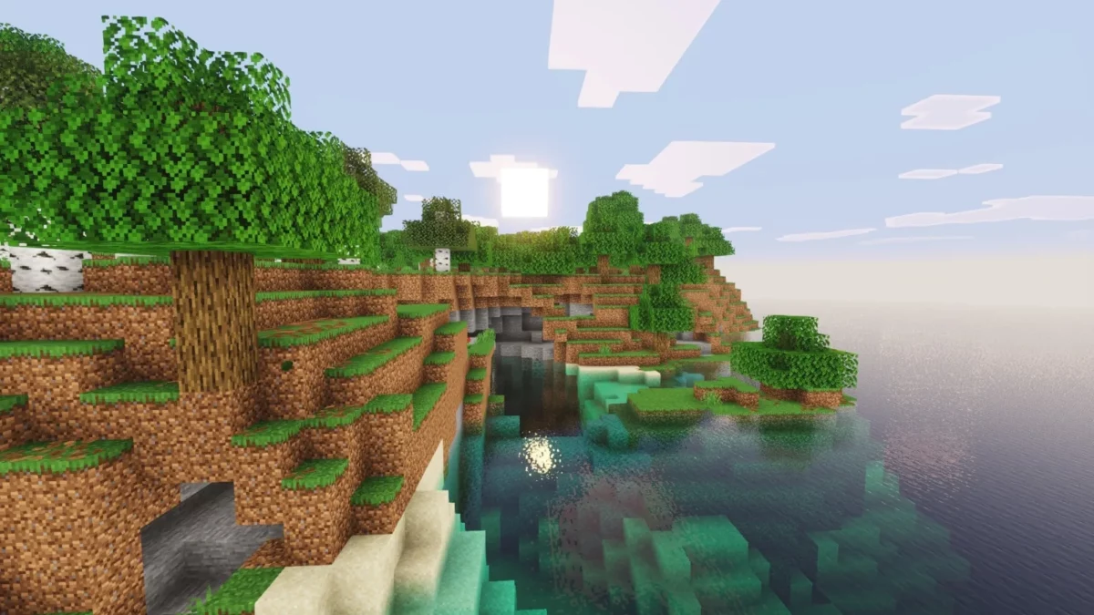 shader Minecraft Visual Vibrance couleurs vives et saturées proches du rendu officiel de Bedrock
