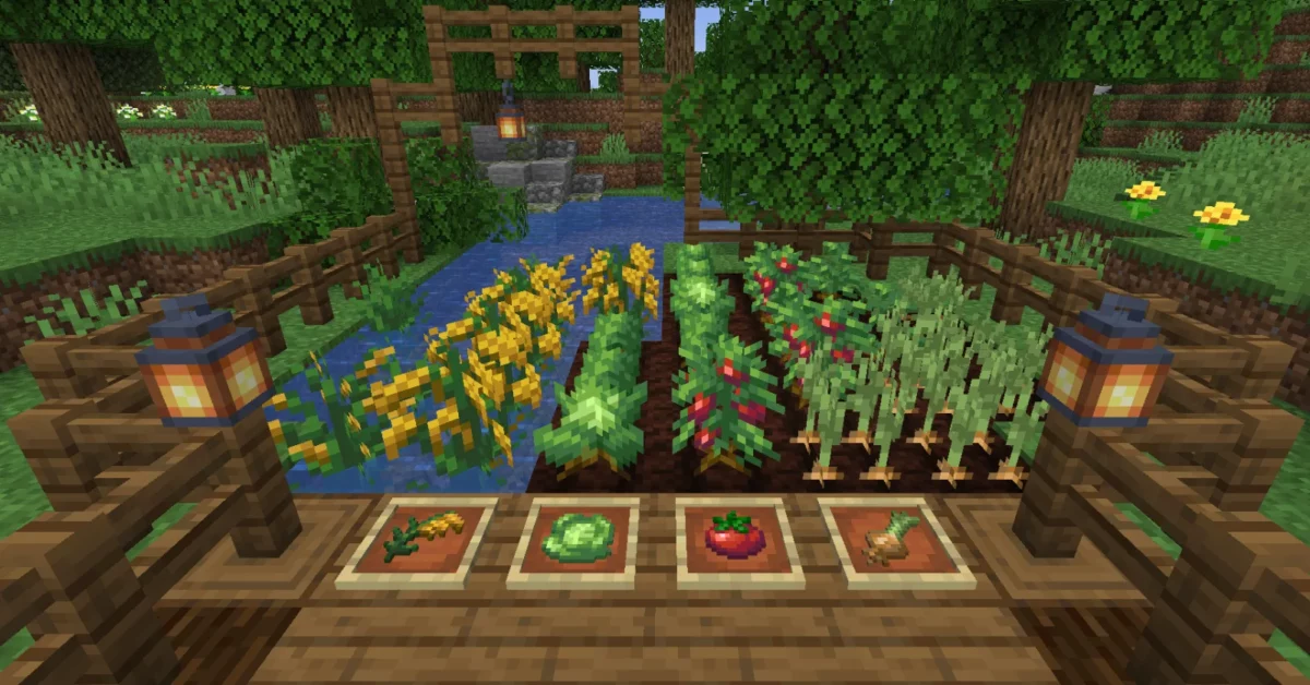 mod Minecraft Farmer's Delight cultures de base riz chou tomate et oignon