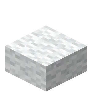 Minecraft 26.3 rendu d'une dalle en laine blanche posée sur fond transparent