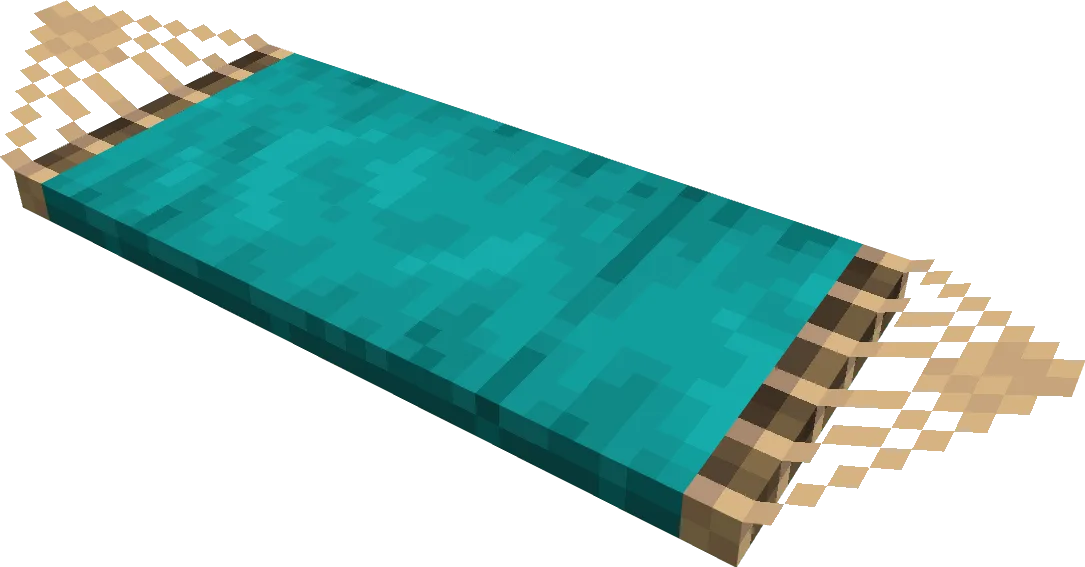 mod Minecraft Sleep Tight hamac coloré permettant de se reposer en pleine journée entre deux blocs