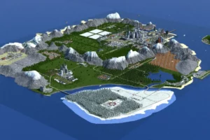 Los Perrito est une map Minecraft de 49 km² qui reconstitue un pays entier los-perrito-map-minecraft