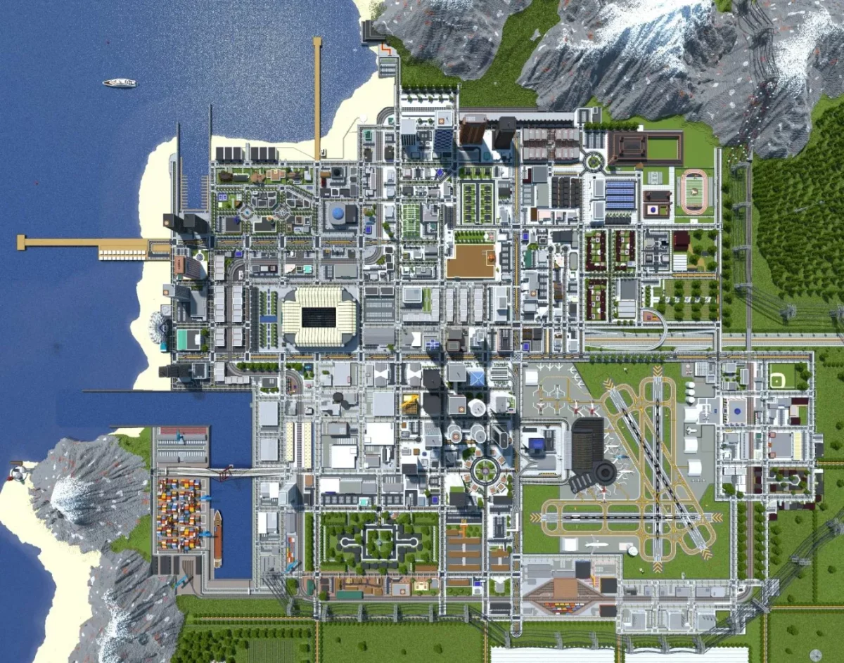 map Minecraft Los Perrito rue vue à hauteur de joueur idéale pour le roleplay