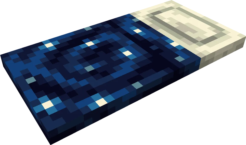 mod Minecraft Sleep Tight sac de nuit utilisé comme lit temporaire posé directement sur le sol