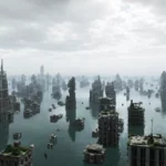 Tideworn est une map Minecraft de 8 km² où une ville entière a sombré sous les eaux