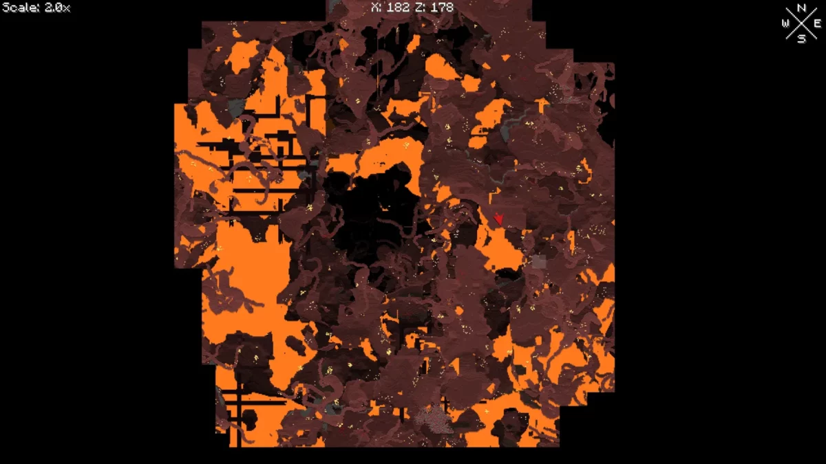 mod Minecraft Xaero's World Map waypoints affichés sur la carte avec téléportation directe