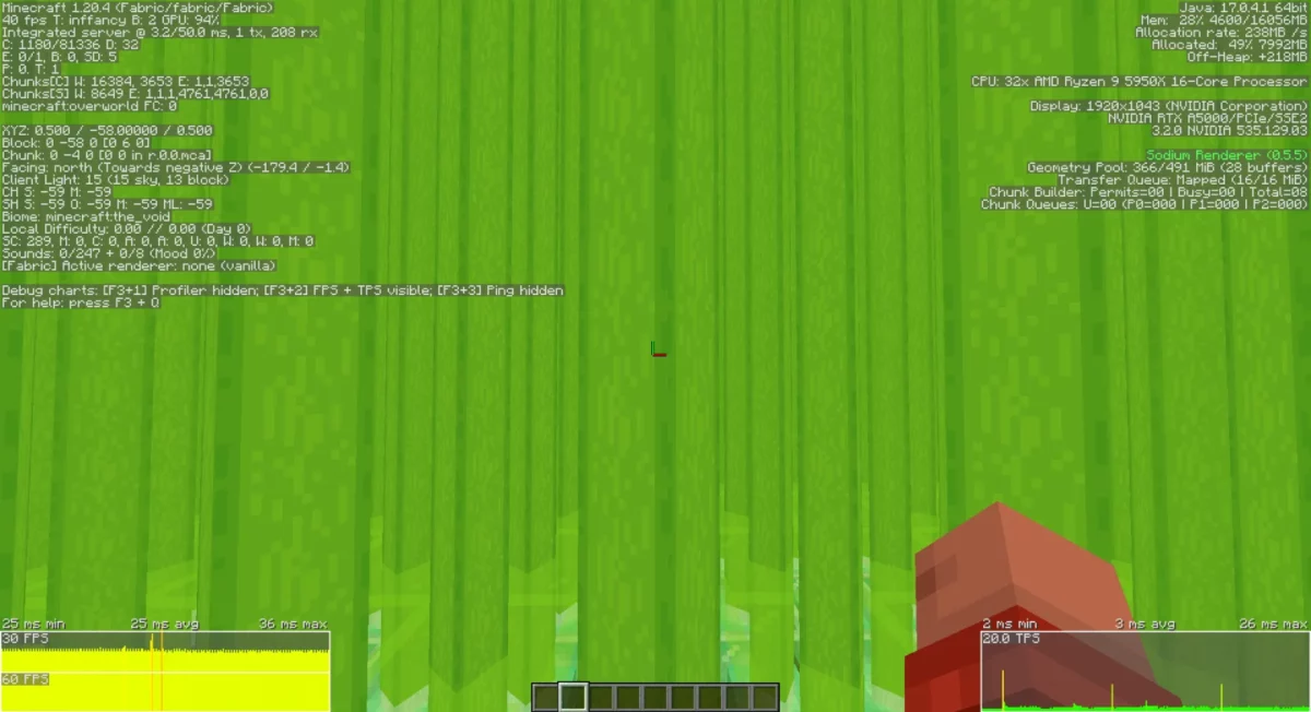 mod Minecraft More Culling culling par tronc de vue ajouté aux rayons de balise