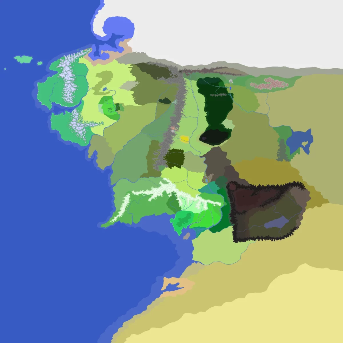 mod Minecraft Middle-earth carte complete de la Terre du Milieu avec ses 248 biomes fixes