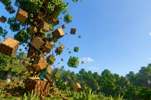 FallingTree est un mod qui abat un arbre entier en cassant un seul bloc dans Minecraft fallingtree-mod-minecraft