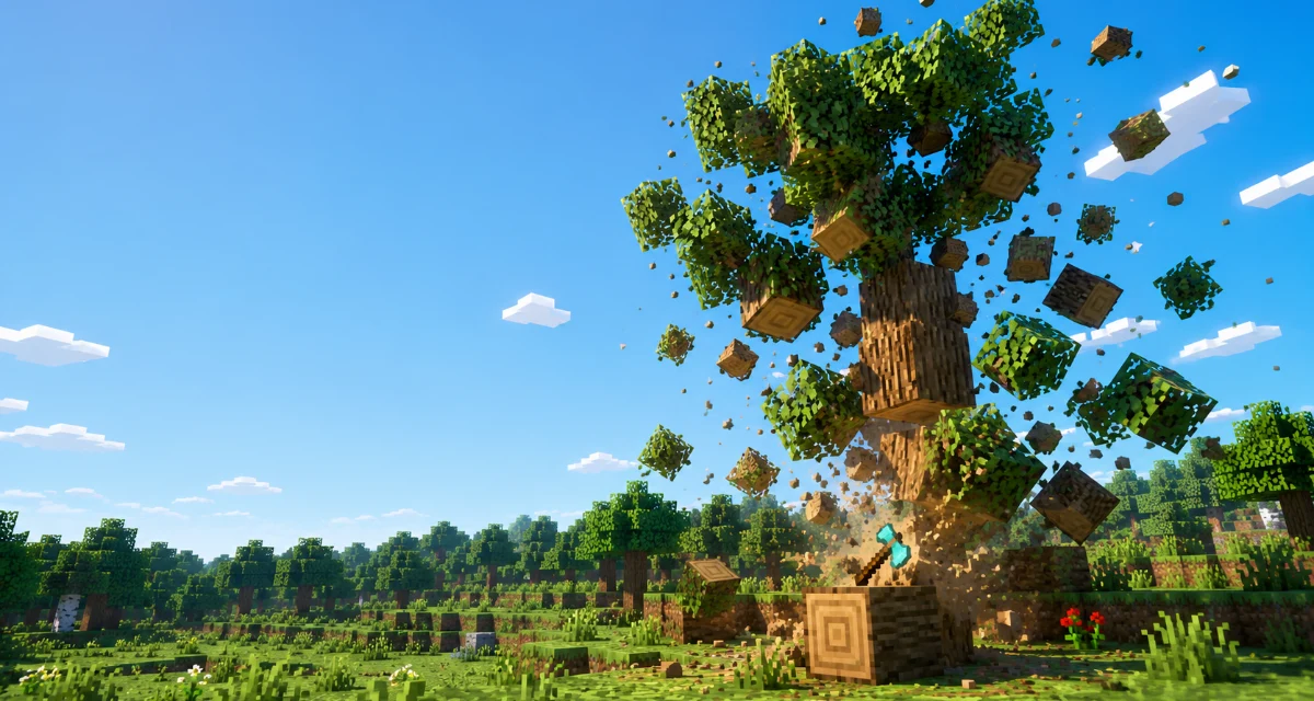 Ce mod Minecraft fait tomber tout l'arbre d'un seul coup de hache