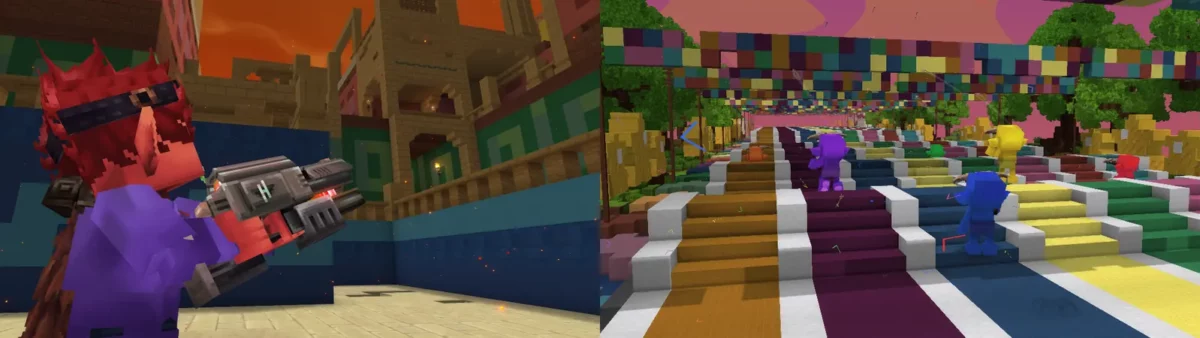 Hytale lobby des mini-jeux accessible depuis un onglet dédié avec hébergement pair à pair ou serveur