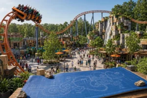 Les plans du parc d'attraction Minecraft dévoilent une montagne russe à trains rotatifs minecraft-world-plans-attractions