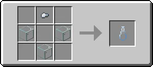 mod Minecraft Middle-earth recette de fabrication de la fiole vide avec pepite de fer et verre