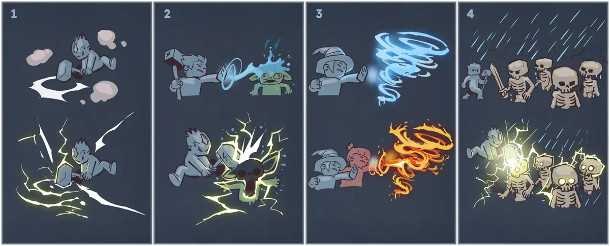 Hytale concept du système de runes d'aptitude et de modification pour les capacités de combat