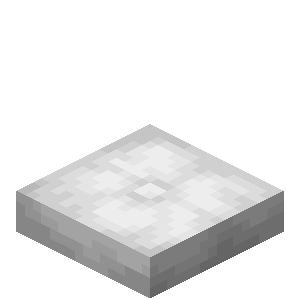 Minecraft 26.3 coussin blanc posé au sol en vue isométrique avec son creux central et ses bords doux