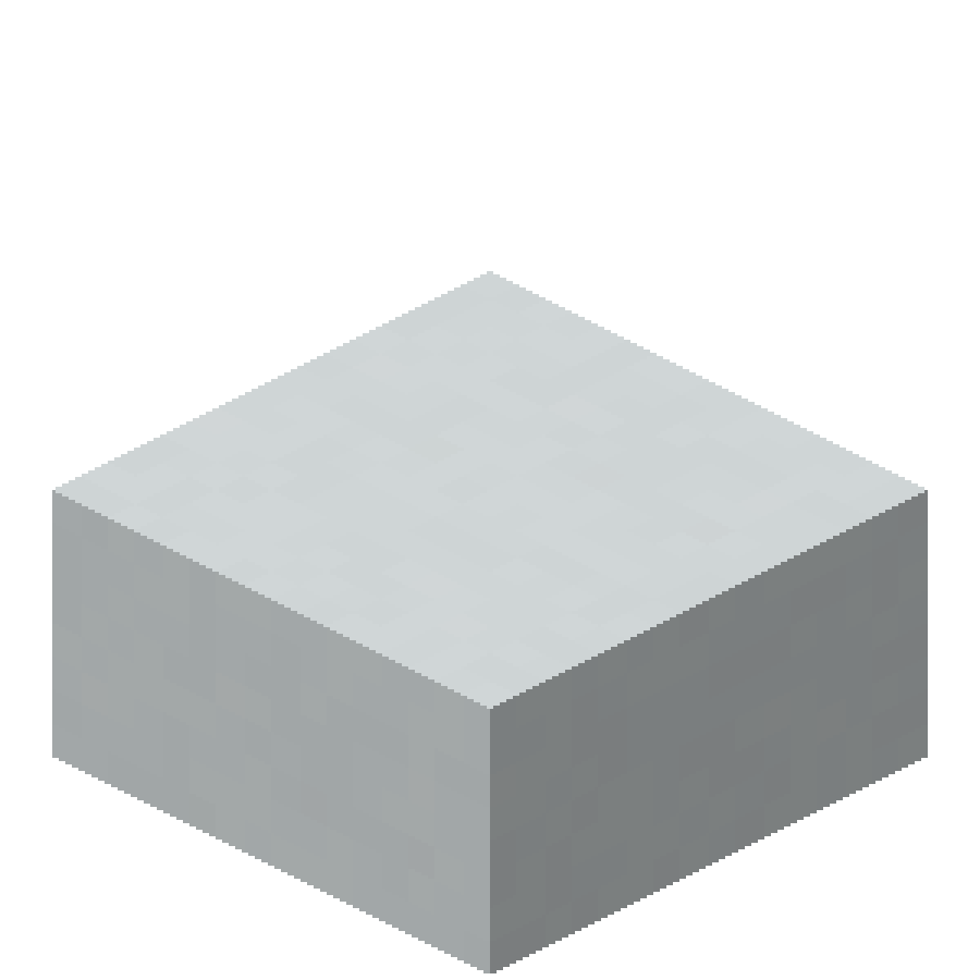 Nouvelle dalle en béton blanc dans Minecraft