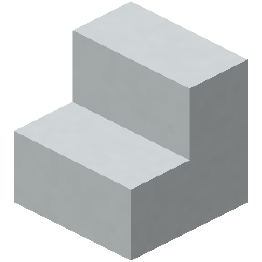 Nouvel escalier en béton blanc dans Minecraft