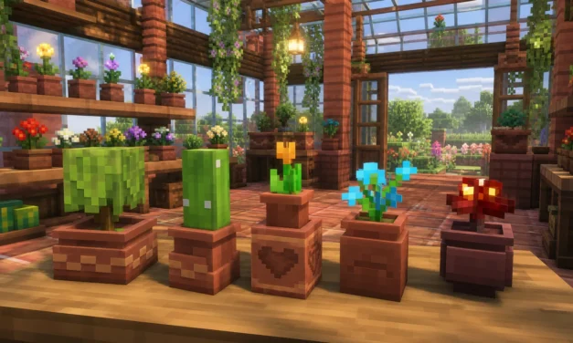 Fresh Flower Pots est un pack de textures qui donne cinq formes aux pots de Minecraft