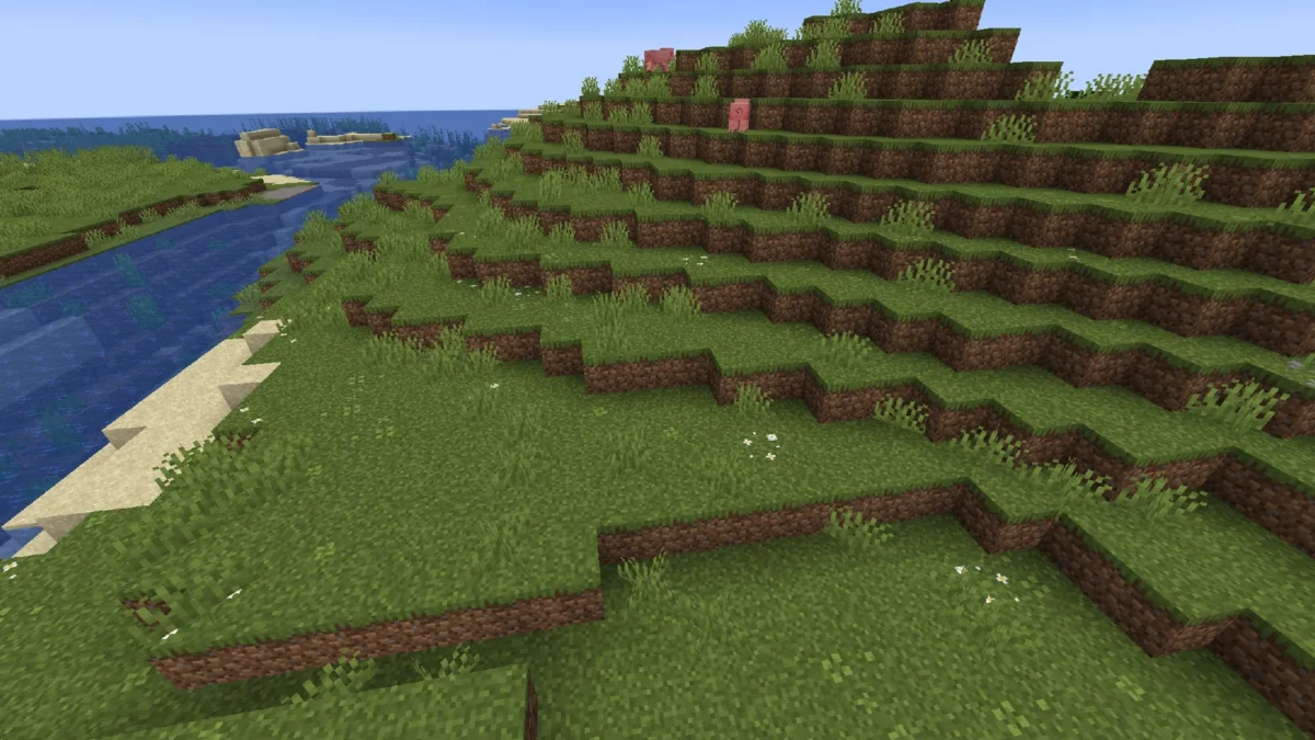 Prairie décorée de petites fleurs par Simple Grass Flowers dans Minecraft