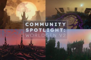 Hytale montre les mondes créés par sa communauté avec WorldGen V2 Montage de paysages créés par la communauté Hytale avec WorldGen V2