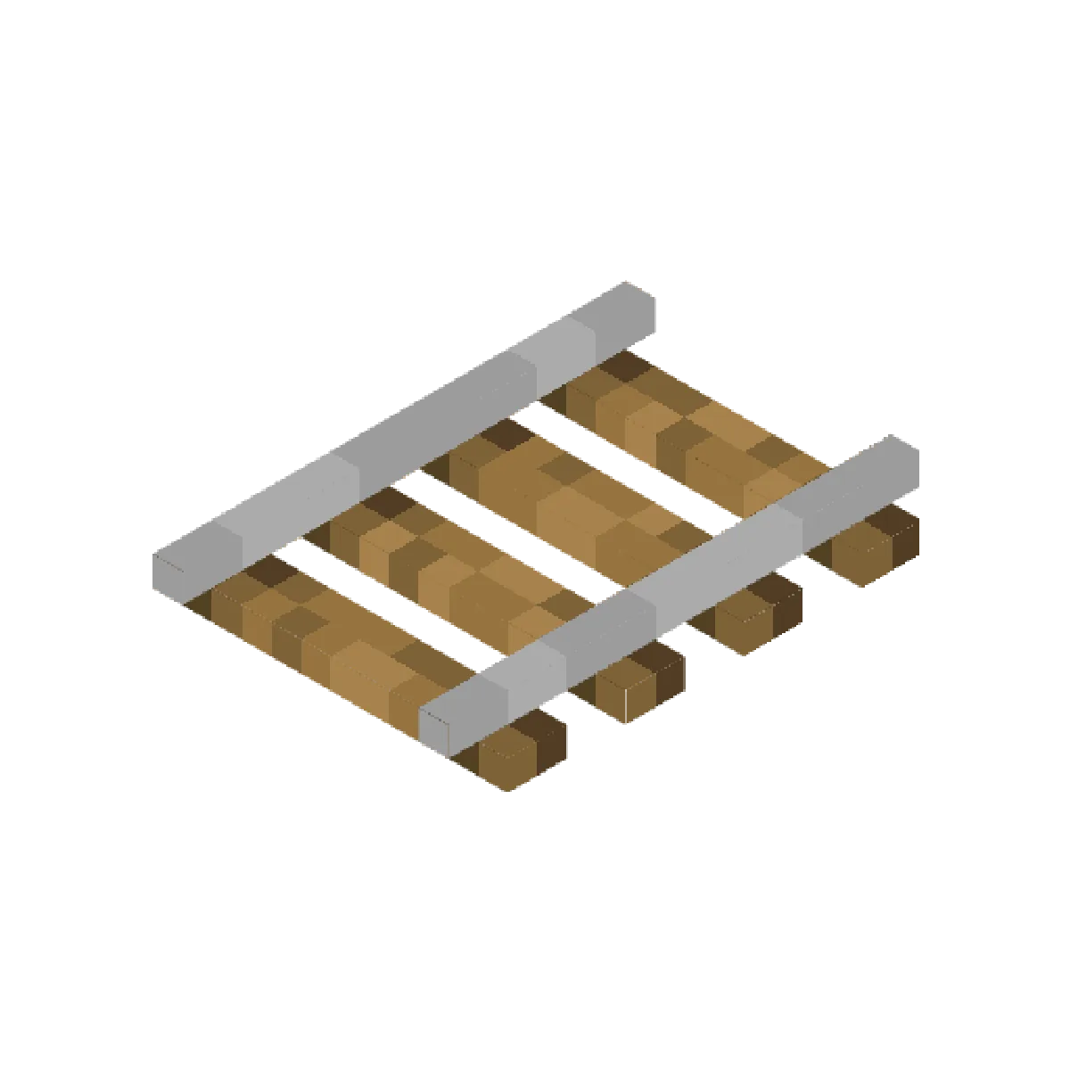 Modèle droit de rail vanilla en relief avec RAY’s 3D Rails dans Minecraft Java