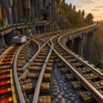 RAY’s 3D Rails est un pack de texture qui donne enfin du relief aux rails de Minecraft