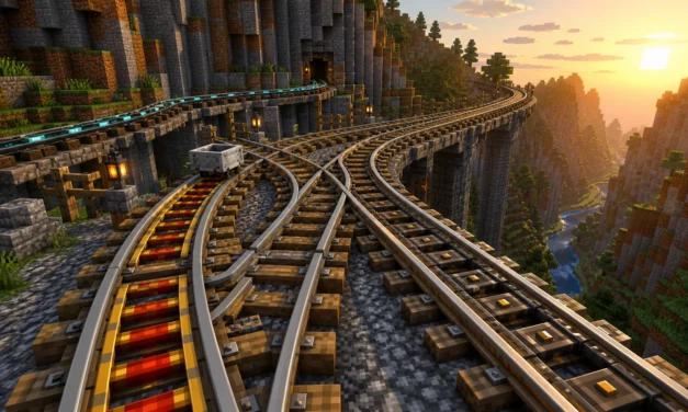 RAY’s 3D Rails est un pack de texture qui donne enfin du relief aux rails de Minecraft
