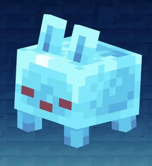 Le Blub bleu de The Sift présenté sur un fond sombre dans Minecraft