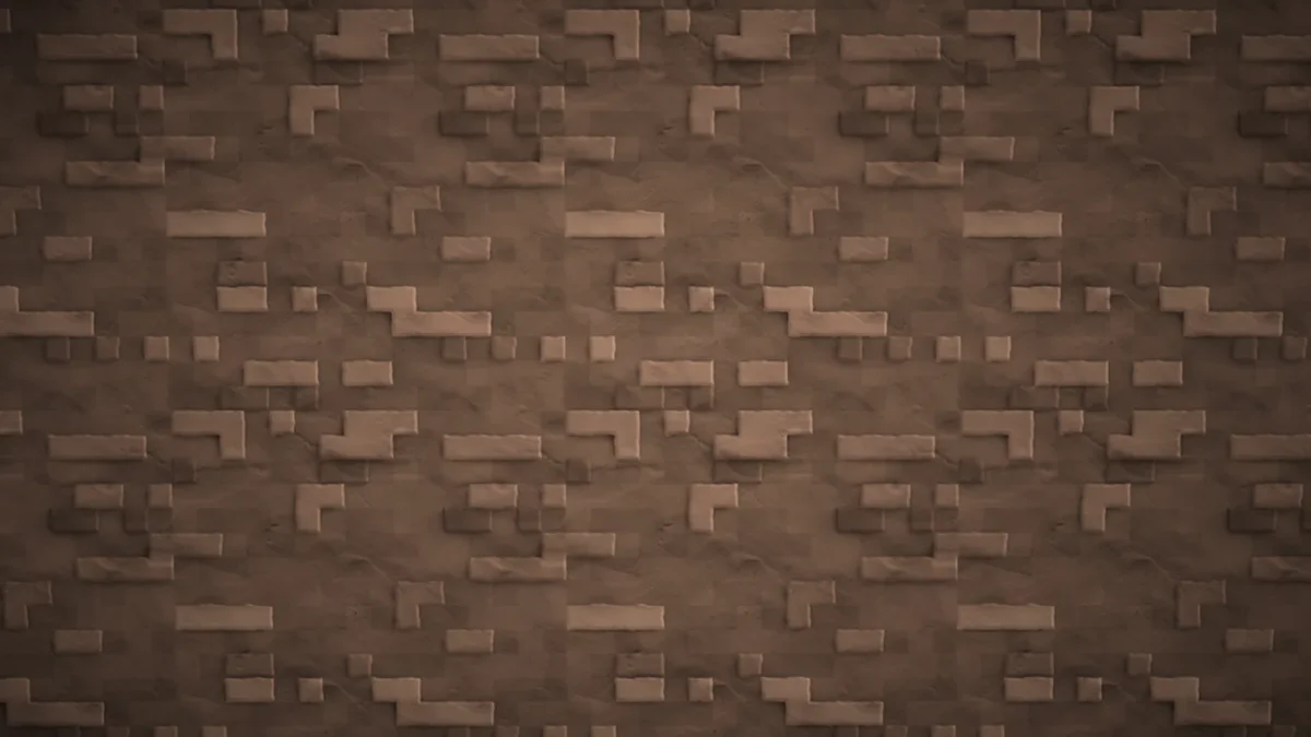 Mur de pierre Minecraft montrant les motifs irréguliers et arrondis des textures haute résolution du pack Clayful