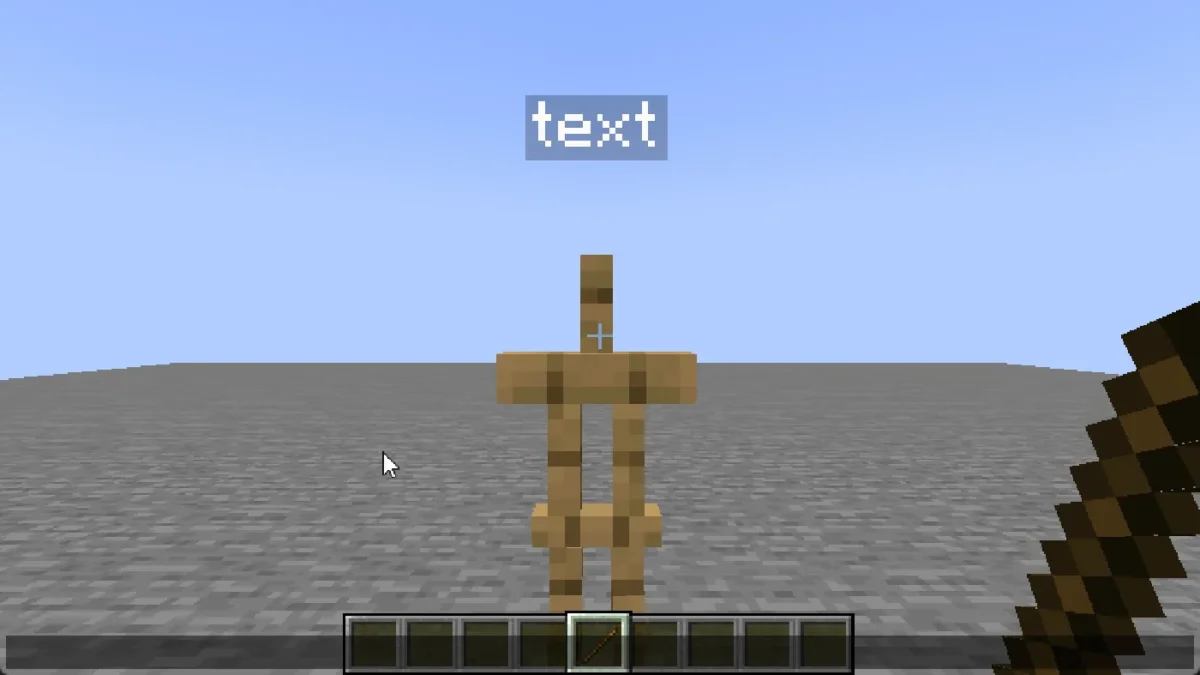 Texte traduit dans Minecraft lors de la démonstration officielle du rechargement des langues avec Language Reload