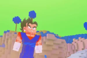 Minecraft enrichit son DLC Dragon Ball Z avec quatre combattants et des tournois à huit Vegito en tenue bleue et orange apparaît dans la bande-annonce officielle du DLC Dragon Ball Z pour Minecraft